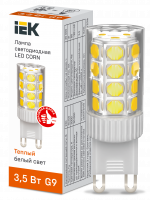 Лампа светодиодная CORN капсула 3,5Вт 230В 3000К керамика G9 IEK