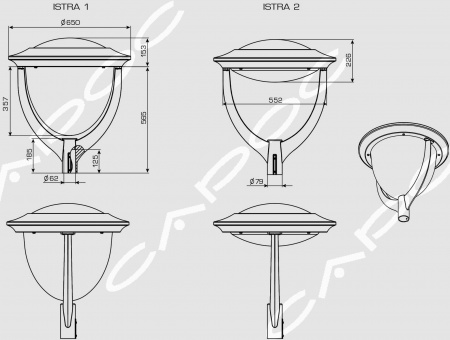 Уличный светодиодный светильник Истра ISTRA 1(2) 52 – №2